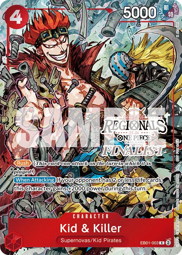 Kid & Killer (Offline Regional Finalist Card Set 2025 Vol.2) [One Piece Promotion Cards] | Cards and Coasters CA