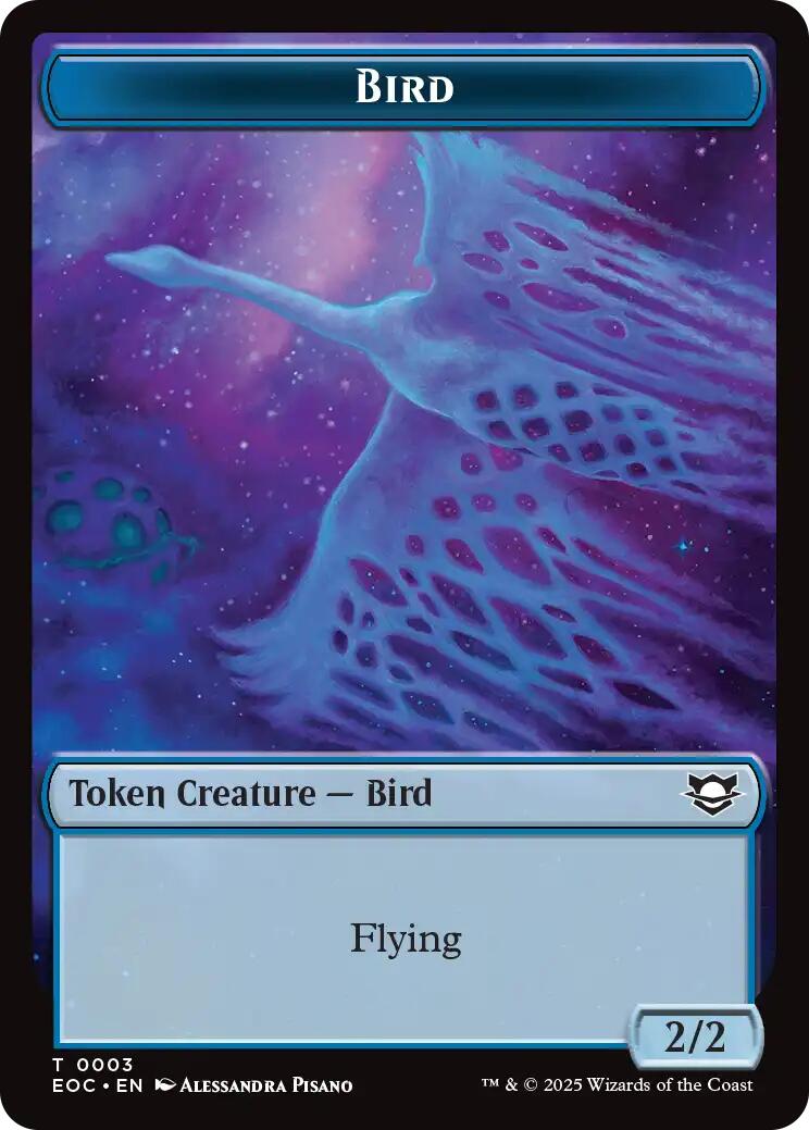 Bird // Pest Double-Sided Token [Edge of Eternities Commander Tokens] | Cards and Coasters CA