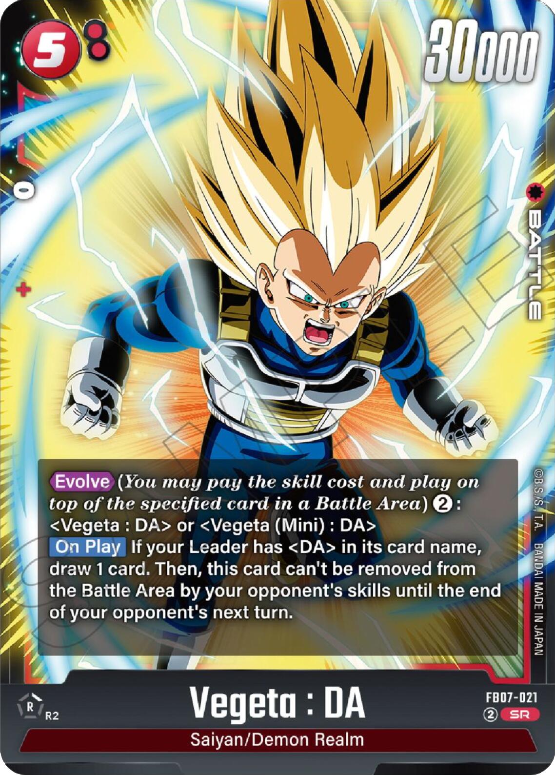 Vegeta : DA (FB07-021) [Wish For Shenron] | Cards and Coasters CA