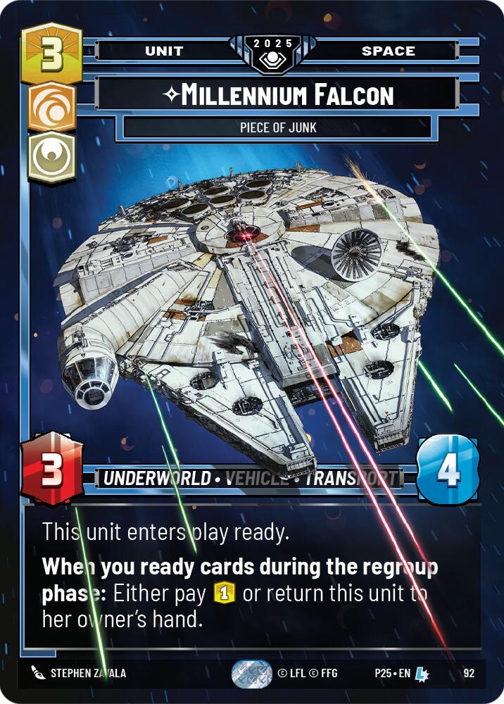 Millennium Falcon (92) - Piece of Junk (92) [Organized Play Promos] | Cards and Coasters CA