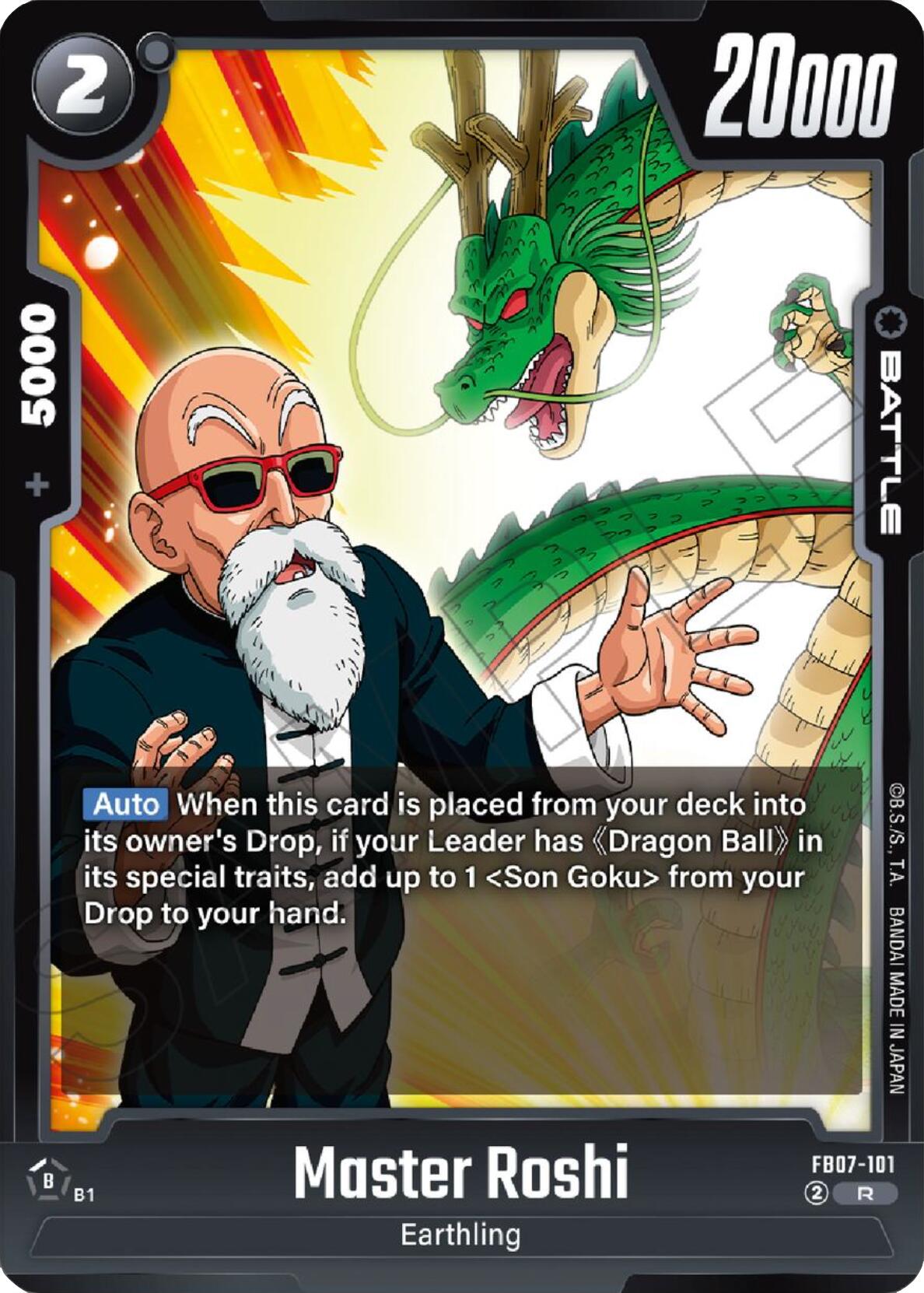 Master Roshi [Wish For Shenron] | Cards and Coasters CA