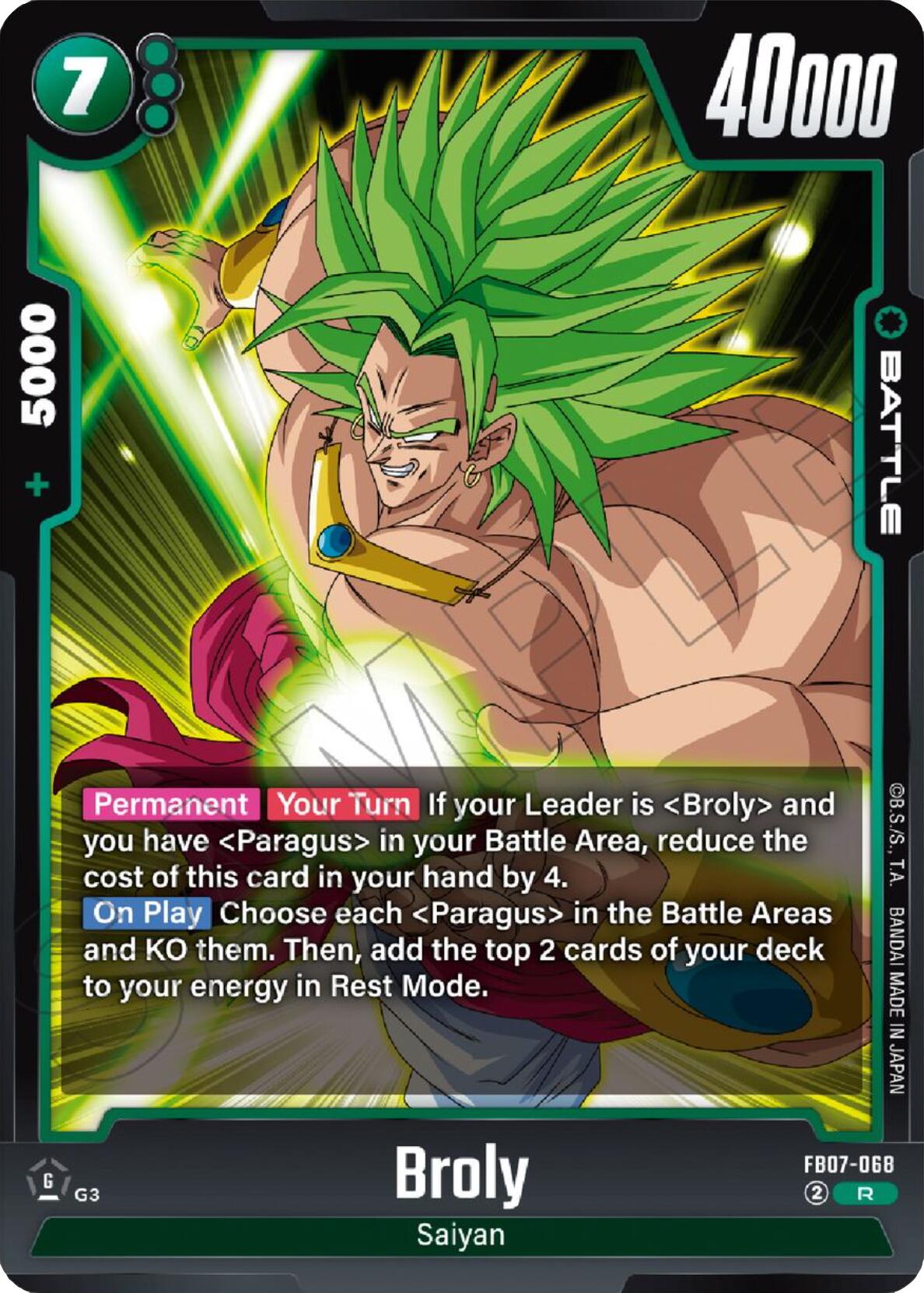 Broly [Wish For Shenron] | Cards and Coasters CA