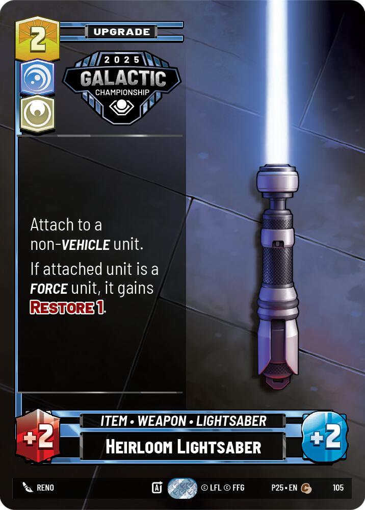 Heirloom Lightsaber (105) (105) [Organized Play Promos] | Cards and Coasters CA