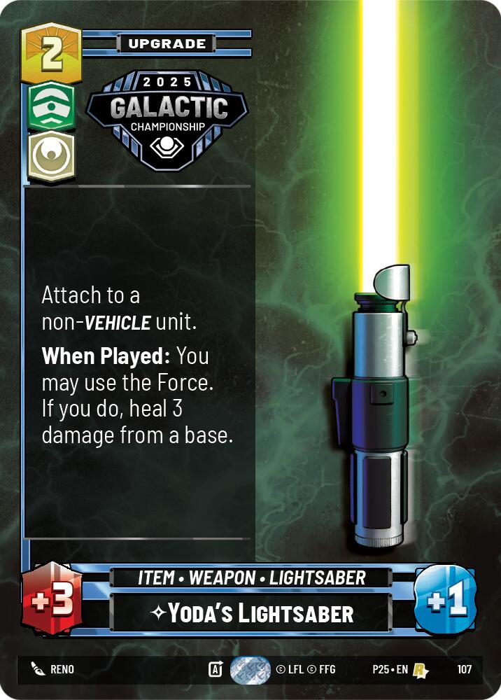 Yoda's Lightsaber (107) (107) [Organized Play Promos] | Cards and Coasters CA