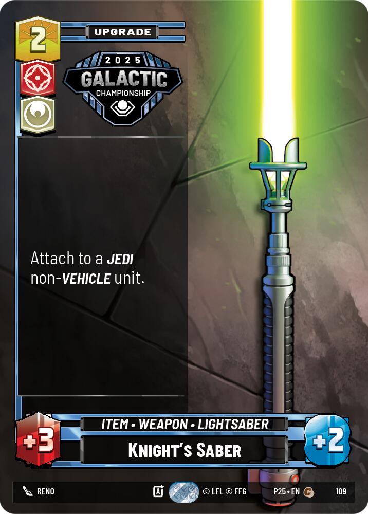 Knight's Saber (109) (109) [Organized Play Promos] | Cards and Coasters CA