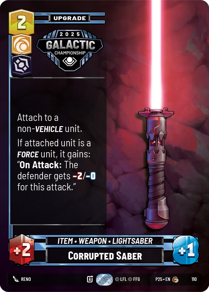 Corrupted Saber (110) (110) [Organized Play Promos] | Cards and Coasters CA