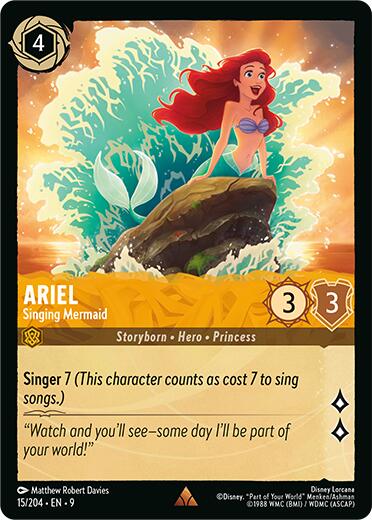 Ariel - Singing Mermaid (15/204) [Fabled] | Cards and Coasters CA