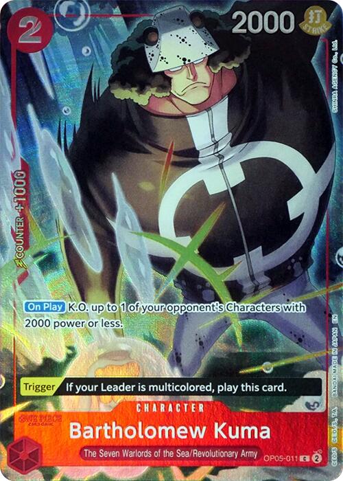 Bartholomew Kuma (Seven Warlords of the Sea Binder Set) [One Piece Promotion Cards] | Cards and Coasters CA