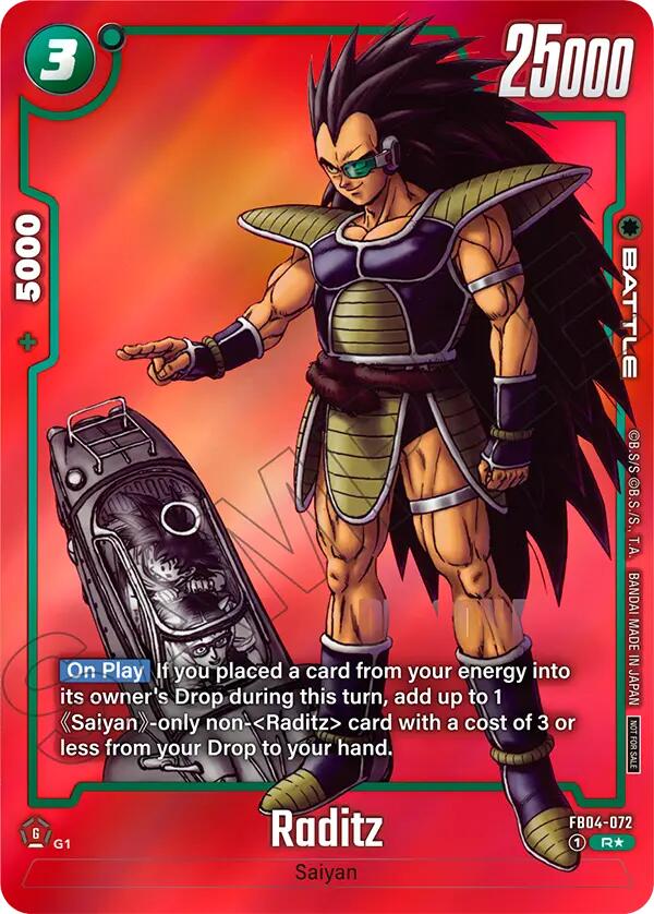 Raditz (Limited Pack MANGA Version 01) [Tournament and Championship Promos] | Cards and Coasters CA