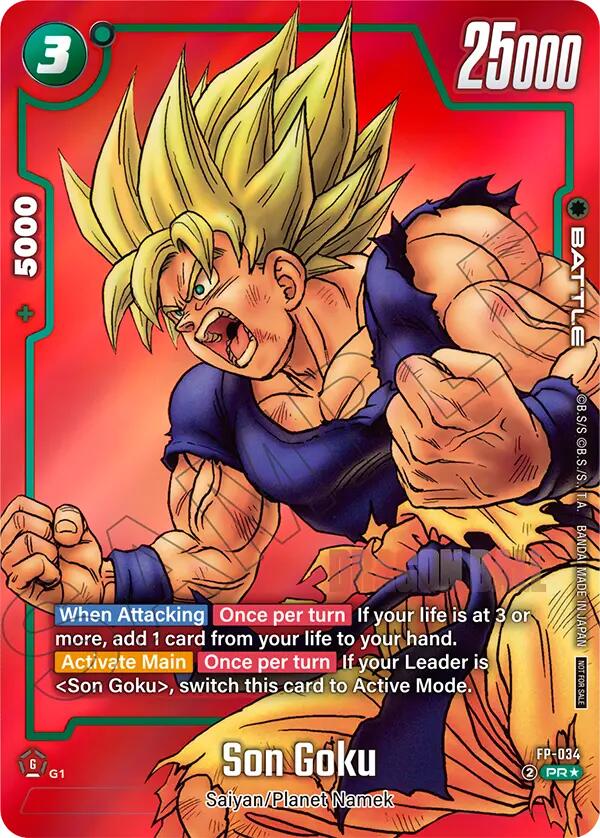 Son Goku (FP-034) (Limited Pack MANGA Version 01) [Tournament and Championship Promos] | Cards and Coasters CA