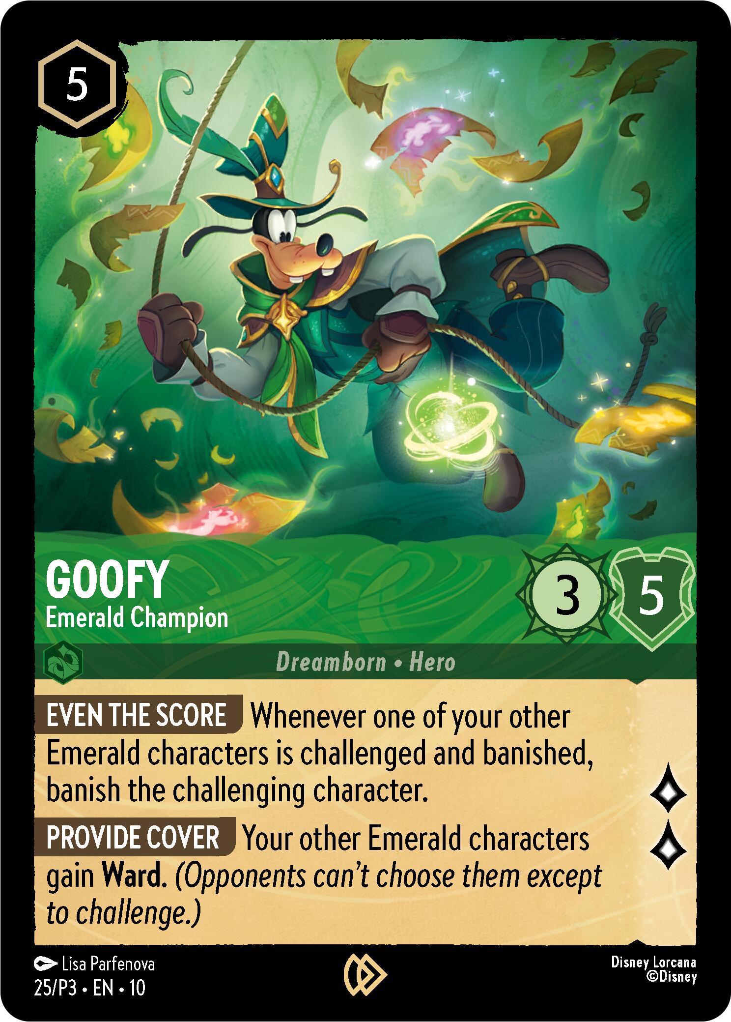 Goofy - Emerald Champion (25) [Promo Cards] | Cards and Coasters CA