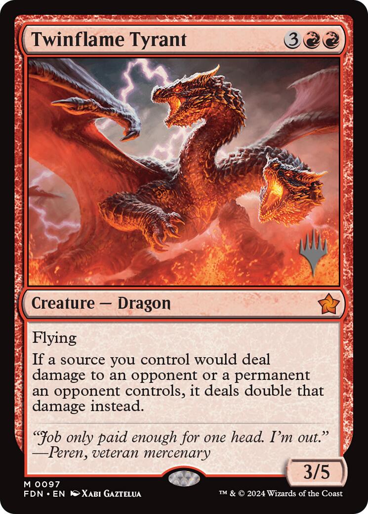 Twinflame Tyrant [Edge of Eternities Promo Pack] | Cards and Coasters CA