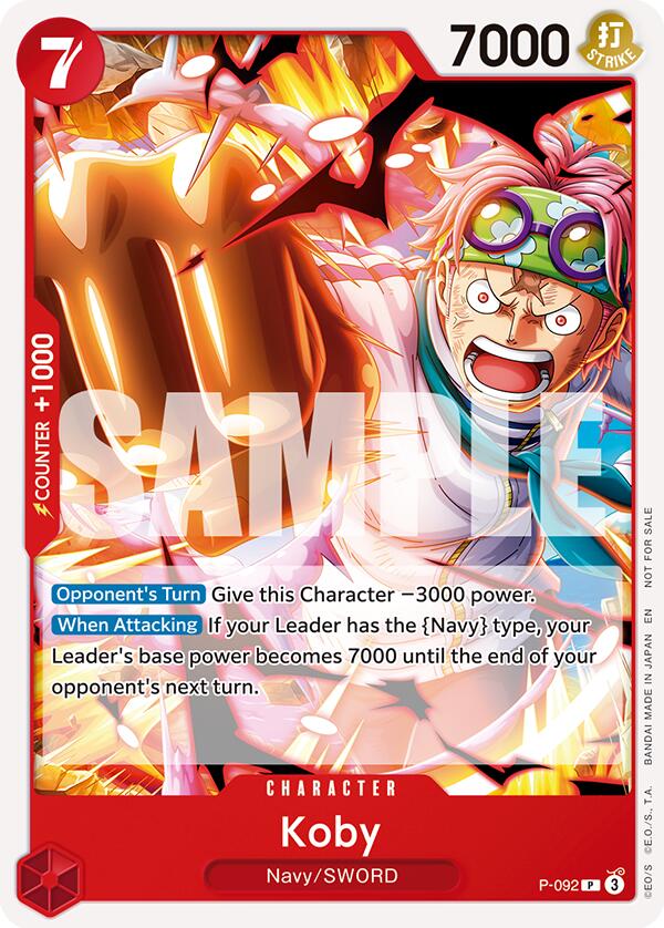 Koby (OP12 Release Event) [One Piece Promotion Cards] | Cards and Coasters CA
