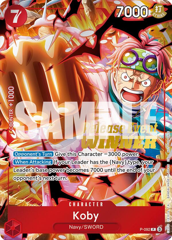 Koby (OP12 Release Event Winner) [One Piece Promotion Cards] | Cards and Coasters CA