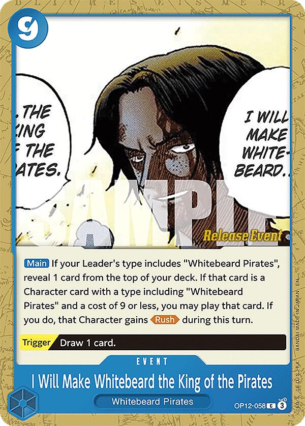 I Will Make Whitebeard the King of the Pirates [Legacy of the Master Release Event Cards] | Cards and Coasters CA