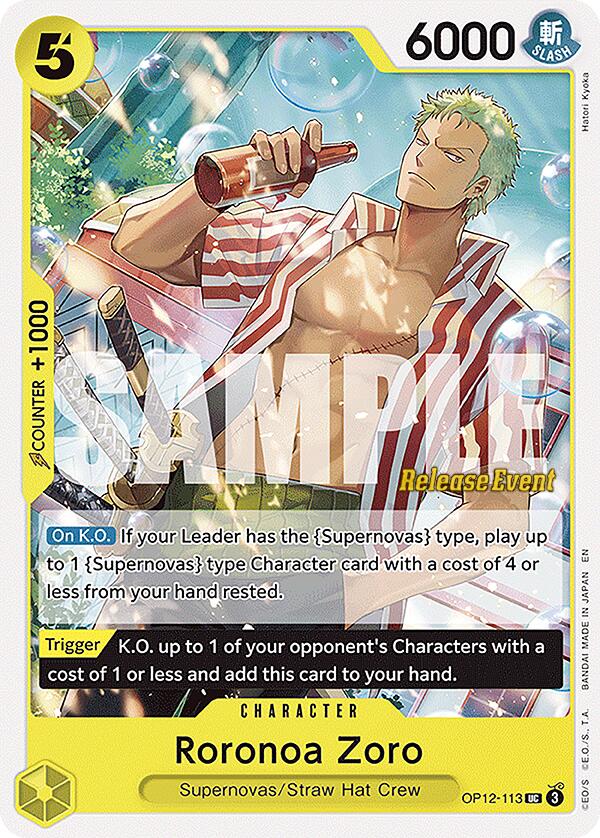 Roronoa Zoro [Legacy of the Master Release Event Cards] | Cards and Coasters CA