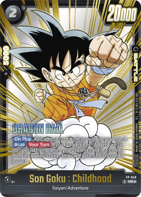 Son Goku : Childhood (Gold) [Fusion World Promotion Cards] | Cards and Coasters CA