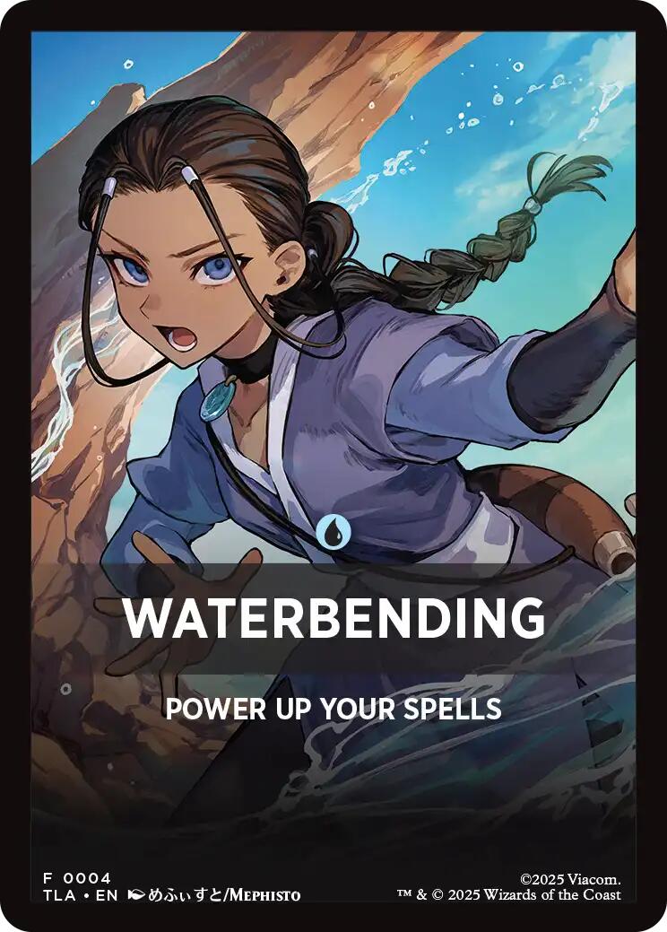 Waterbending Theme Card [Avatar: The Last Airbender Tokens] | Cards and Coasters CA