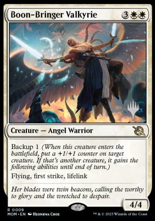 Boon-Bringer Valkyrie (Promo Pack) [March of the Machine Promos] | Cards and Coasters CA