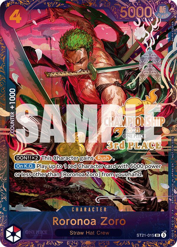 Roronoa Zoro (CS 25-26 3rd Place) [One Piece Promotion Cards] | Cards and Coasters CA