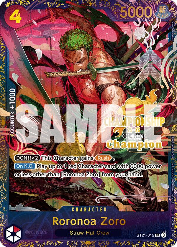 Roronoa Zoro (CS 25-26 1st Place) [One Piece Promotion Cards] | Cards and Coasters CA