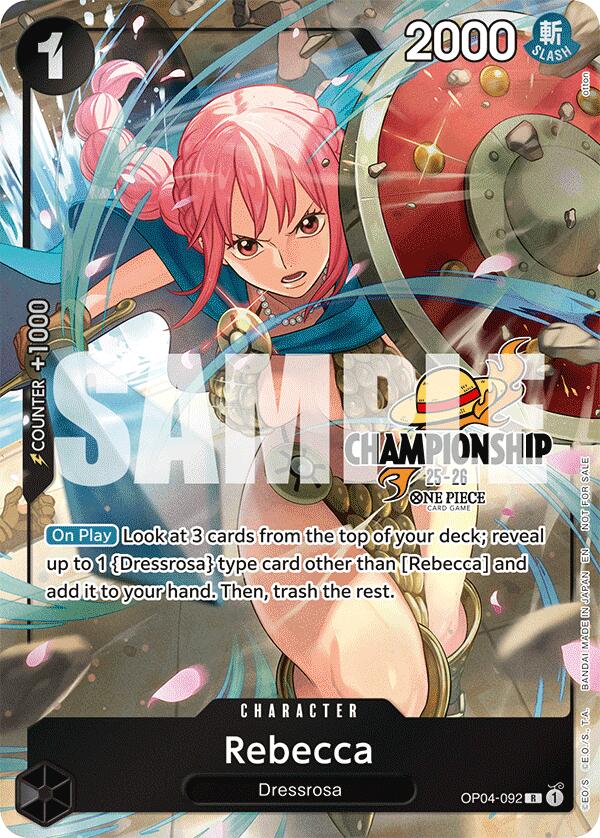 Rebecca (CS 25-26 Celebration Pack) [One Piece Promotion Cards] | Cards and Coasters CA