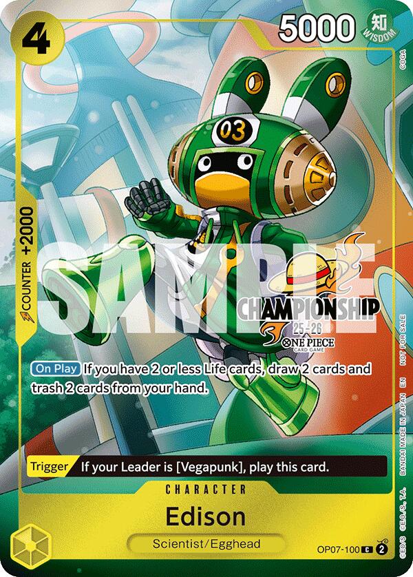 Edison (CS 25-26 Celebration Pack) [One Piece Promotion Cards] | Cards and Coasters CA