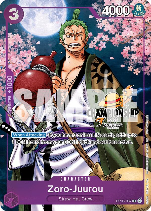 Zoro-Juurou (CS 25-26 Event Pack Finalist Ver.) [One Piece Promotion Cards] | Cards and Coasters CA