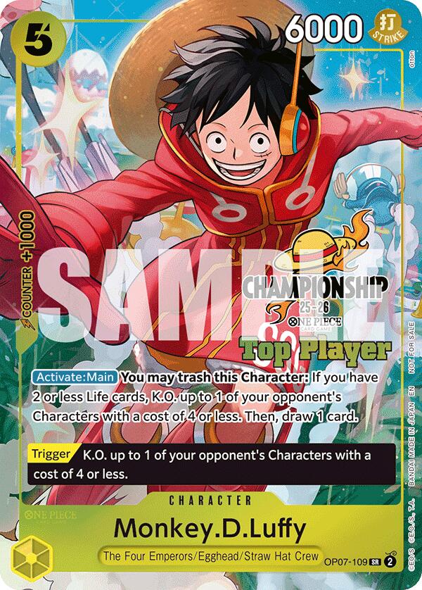 Monkey.D.Luffy (CS 25-26 Top Player Pack) [One Piece Promotion Cards] | Cards and Coasters CA
