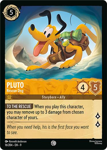 Pluto - Rescue Dog (16/204) [Fabled] | Cards and Coasters CA