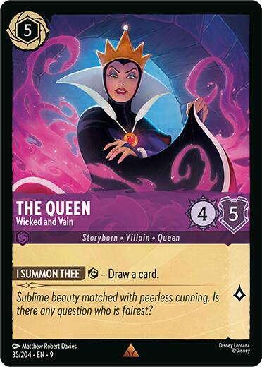 The Queen - Wicked and Vain (35/204) [Fabled] | Cards and Coasters CA