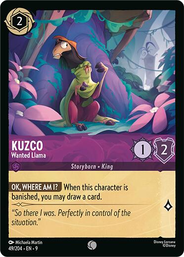 Kuzco - Wanted Llama (49/204) [Fabled] | Cards and Coasters CA