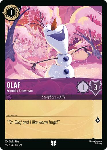 Olaf - Friendly Snowman (55/204) [Fabled] | Cards and Coasters CA