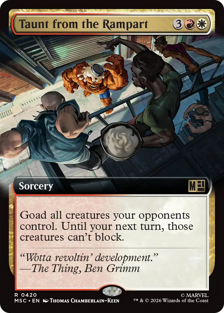 Taunt from the Rampart (Extended Art) [Marvel Super Heroes Commander] | Cards and Coasters CA