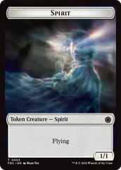 Angel (0002) // Spirit Double-Sided Token [Foundations Commander Tokens] | Cards and Coasters CA