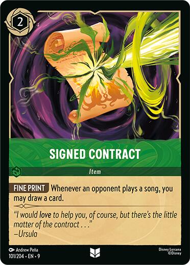 Signed Contract (101/204) [Fabled] | Cards and Coasters CA