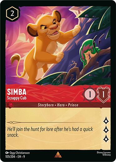 Simba - Scrappy Cub (105/204) [Fabled] | Cards and Coasters CA
