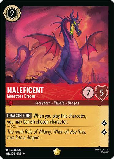 Maleficent - Monstrous Dragon (108/204) [Fabled] | Cards and Coasters CA
