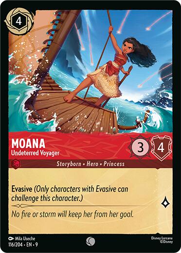 Moana - Undeterred Voyager (116/204) [Fabled] | Cards and Coasters CA