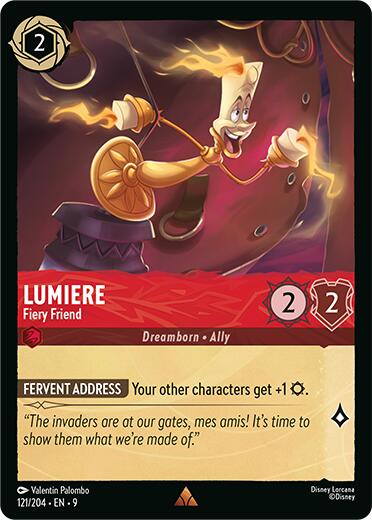 Lumiere - Fiery Friend (121/204) [Fabled] | Cards and Coasters CA