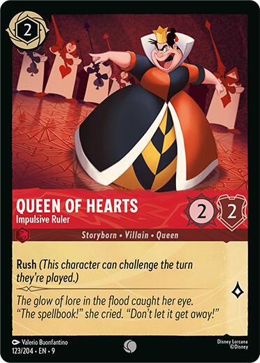 Queen of Hearts - Impulsive Ruler (123/204) [Fabled] | Cards and Coasters CA