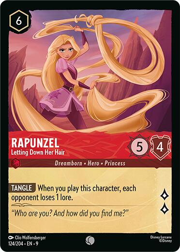 Rapunzel - Letting Down Her Hair (124/204) [Fabled] | Cards and Coasters CA