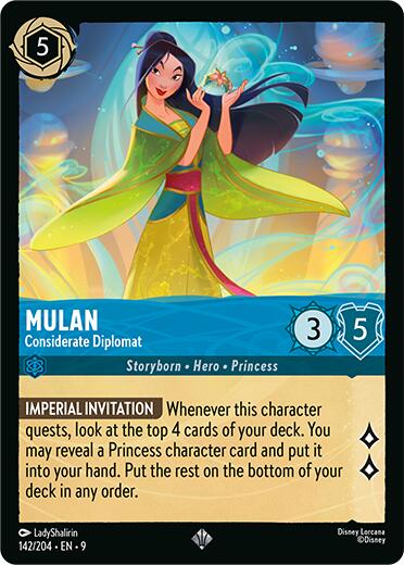 Mulan - Considerate Diplomat (142/204) [Fabled] | Cards and Coasters CA