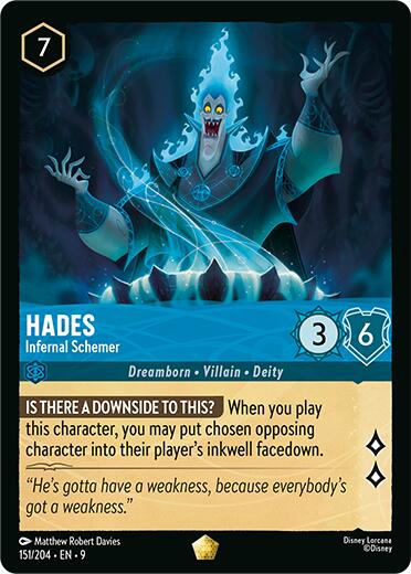 Hades - Infernal Schemer (151/204) [Fabled] | Cards and Coasters CA