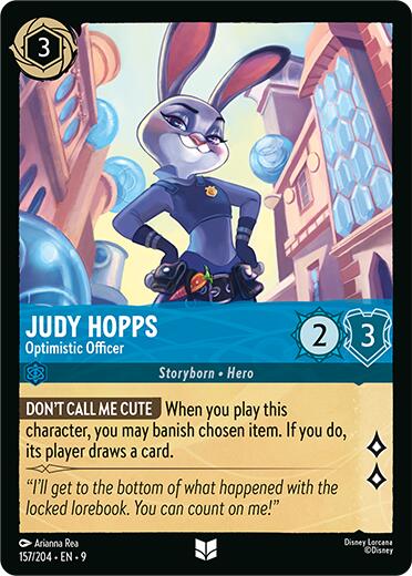 Judy Hopps - Optimistic Officer (157/204) [Fabled] | Cards and Coasters CA
