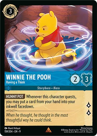 Winnie the Pooh - Having a Think (159/204) [Fabled] | Cards and Coasters CA