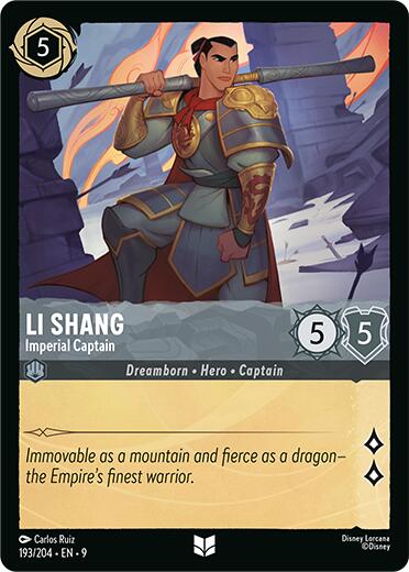 Li Shang - Imperial Captain (193/204) [Fabled] | Cards and Coasters CA
