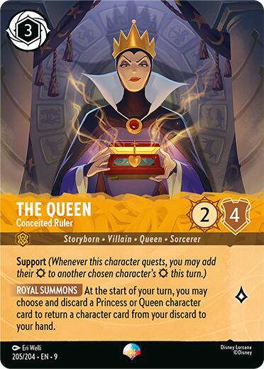 The Queen - Conceited Ruler (Epic) (205/204) [Fabled] | Cards and Coasters CA
