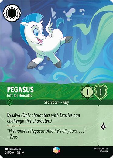 Pegasus - Gift for Hercules (Epic) (212/204) [Fabled] | Cards and Coasters CA
