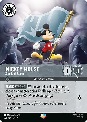 Mickey Mouse - Standard Bearer (Epic) (221/204) [Fabled] | Cards and Coasters CA